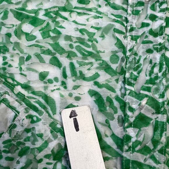 Chico's Women's Zebra Print Lightweight Sheer Mesh Jacket Neon Green Size 1 - Picture 6 of 9